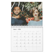 Minimale monogram roze beige Pas getrouwd Foto Kalender (Mar 2026)