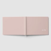 Minimale monogram roze bruiloft gastenboek (Volledig)