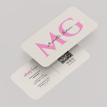 Minimale Monogram Zand Roze Initiaal Beauty