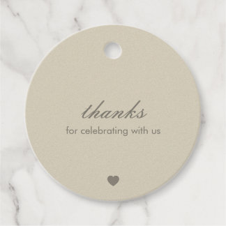 Minimale mooie beige favor tag bedankjes labels