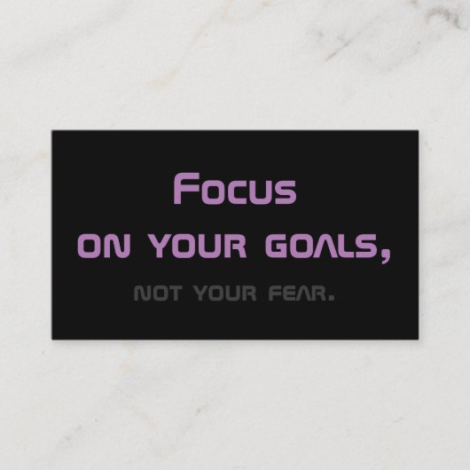 Minimale motivatie prijsopgave voor levensbussen visitekaartje (Voorkant)