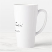 Minimale naam klassiek handschrift latte mok (Rechts)