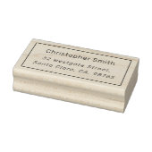 Minimale naam Lijst & achternaam Retouradres Rubberstempel (Stempel)