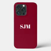 Minimale naam van aangepast monogram: bruin Case-Mate iPhone case (Achterkant)