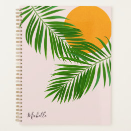Minimale naam van de tropische zonnepalm Retro Tro Planner