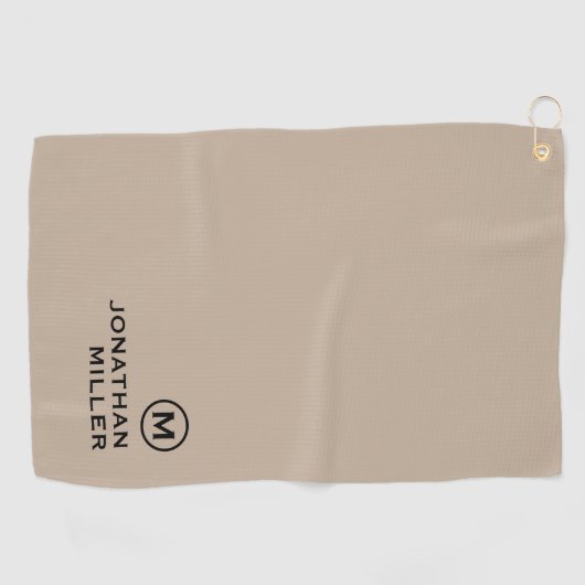 Minimale naam van het klassieke monogram Initiaal Golfhanddoek (Horizontaal)