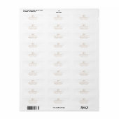 Minimale naam van modern Gold Monogram Etiket (Full Sheet)