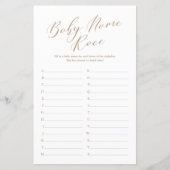 Minimale naam voor kalligrafie Race Baby shower Ga (Voorkant)