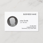 Minimale naamloze aangepaste fotoagent visitekaartje (Voorkant)