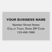 Minimale naamloze teksten rechthoekige sticker (Voorkant)