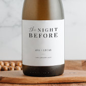 Minimale nacht voor het eten van het repetitief av wijn etiket