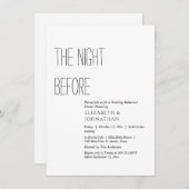 Minimale nacht voor uitnodiging (Voorkant / Achterkant)