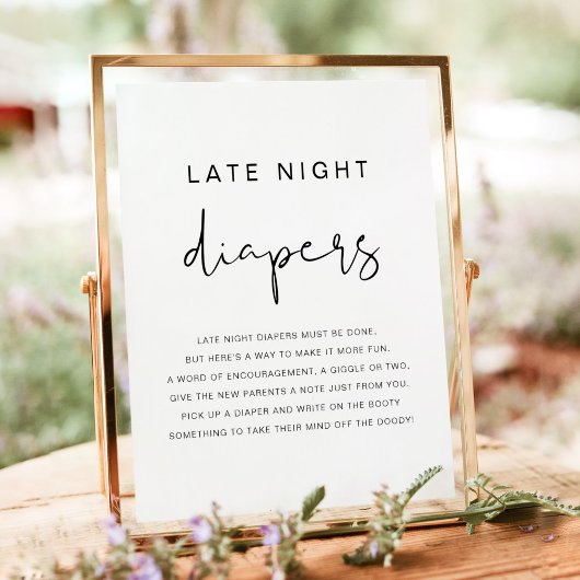 Minimale nachtelijke moderne ADELLA-scherm P Poster