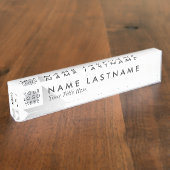 Minimale namen van witte Logo Naambordje (Zijkant)