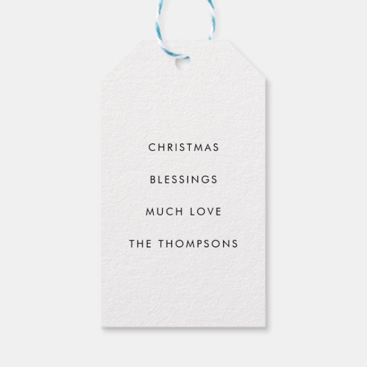 Minimale nativiteitsscène alles is kalm script cadeaulabel (Achterkant)