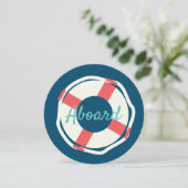 Minimale Nautical Life Saver Aboard Round Kaart (Staand voorkant)