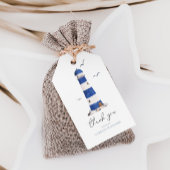 Minimale Nautical Lighthouse Ahoy Boy's Dank u Cadeaulabel