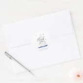 Minimale nautische zeilboot Ahoy Boy's Dank u Ronde Sticker (Envelop)