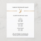 Minimale nep goud scharen kam kapper menu (Voorkant)