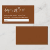 Minimale neutrale Boho Hallo Baby Diaper Raffle Informatiekaartje (Voorkant / Achterkant)