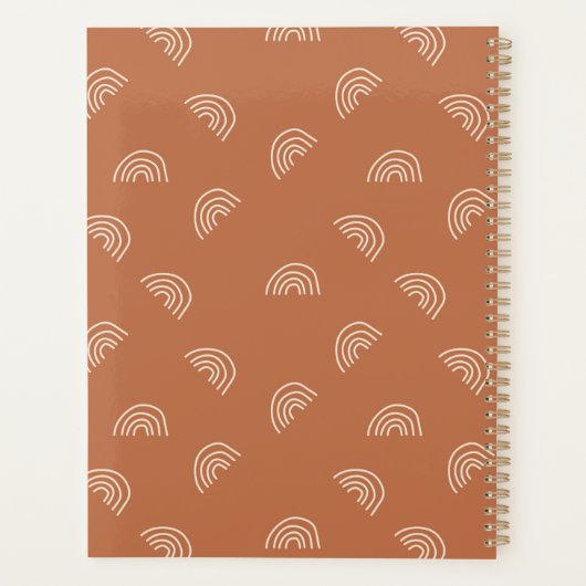 Minimale neutrale Boho Planner (Achterkant)