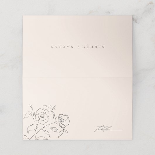 Minimale neutrale fijne tekenbruiloft (Buitenkant ongevouwen)