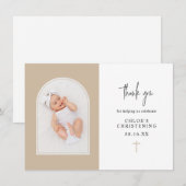 Minimale neutrale legante kerken met dank bedankkaart (Voorkant / Achterkant)