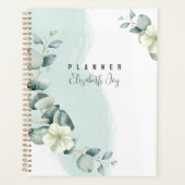 Minimale neutrale Sage Floral  Planner (Voorkant)