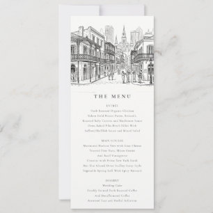 Minimale New Orleans Louisiana Schets Bruiloftsmen Kaart