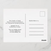 Minimale nieuwe plan bruiloft verandert de datum folie uitnodiging briefkaart (Achterkant)