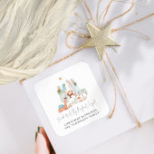 Minimale nitraatscène drie koningen lyrische naam vierkante sticker