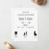 Minimale noteringskaarten voor uitnodigingen (Voorkant / Achterkant in situ)