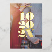 Minimale numerieke datum Opslaan datum Folie Uitnodiging (Voorkant)