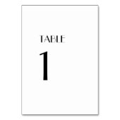 Minimale nummerborden voor moderne Art Deco-tabeln Kaart (Voorkant)