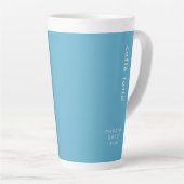 Minimale Ocean Blue Typography Tall Latte Mok (Rechterhoek)