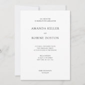 Minimale officiële uitnodiging voor bruiloft (Voorkant)