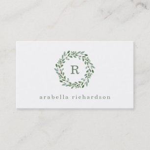 Minimale olievlek Monogram Visitekaartje