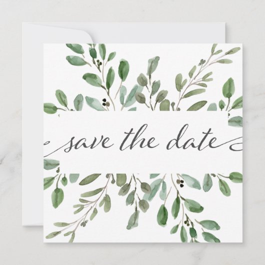 Minimale olievlek | Weddenschap Save The Date (Achterkant)