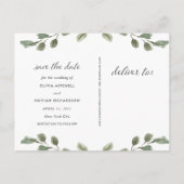 Minimale olievlek | Weddenschap Save the Date Aankondigingskaart (Achterkant)