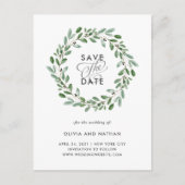 Minimale olievlek | Weddenschap Save the Date Aankondigingskaart (Voorkant)