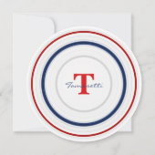 Minimale Onafhankelijkheidsdag rood, wit en blauw Kaart (Achterkant)