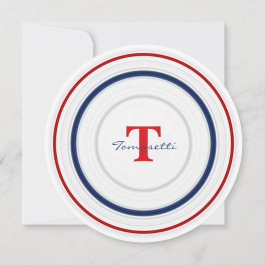 Minimale Onafhankelijkheidsdag rood, wit en blauw Kaart (Achterkant)