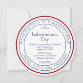 Minimale Onafhankelijkheidsdag rood, wit en blauw Kaart (Voorkant)