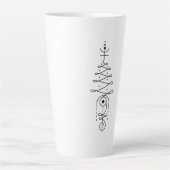 Minimale onalome doodle latte mok (Voorkant)