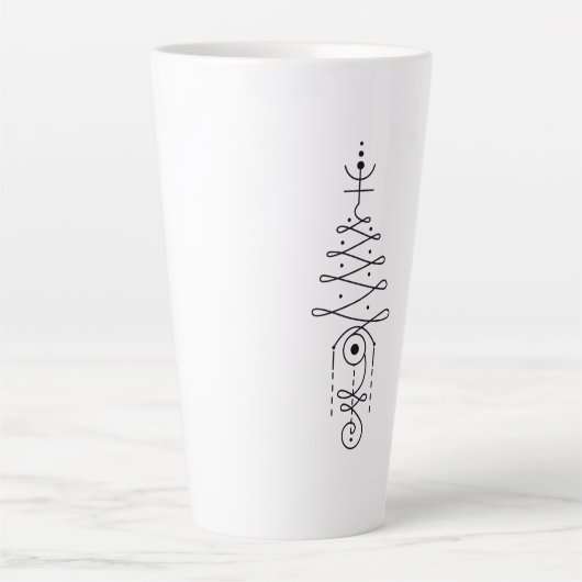 Minimale onalome doodle latte mok (Voorkant)