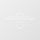 Minimale ondoorzichtige bladgroente raamsticker (Vel)