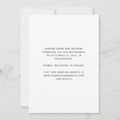 Minimale One Photo Script Zwart en Wit Save The Date (Achterkant)