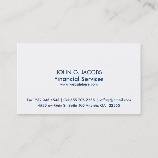 Minimale one-Sided Business Card-template Visitekaartje (Voorkant)