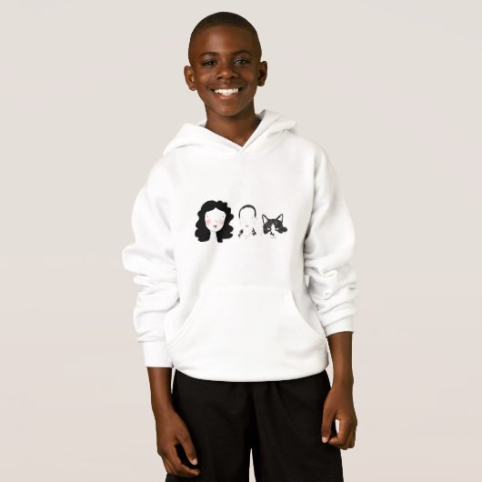 Minimale ontwerp Kinderen Pullover Hoodie (Voorkant volledig)