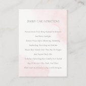 Minimale oogheelkundige Blush Roze Waterverf Juwel Visitekaartje (Voorkant)